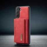 2 In 1 Detachable Magnetic Leather Samsung Galaxy Case-Exoticase-Samsung S23 Ultra-Red-