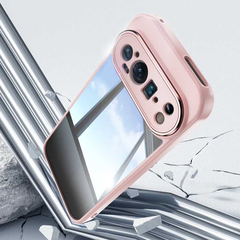 Acrylic Tempered Metal Lens Google Pixel Case-Exoticase-For Pixel 8A-Pink-Exoticase