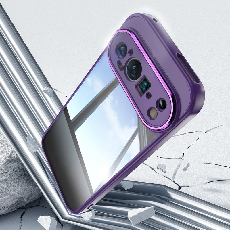 Acrylic Tempered Metal Lens Google Pixel Case-Exoticase-For Pixel 9 Pro XL-Purple-Exoticase