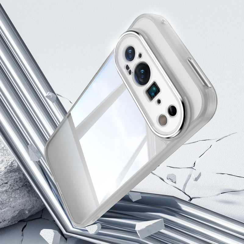 Acrylic Tempered Metal Lens Google Pixel Case-Exoticase-For Pixel 8A-Translucent White-Exoticase