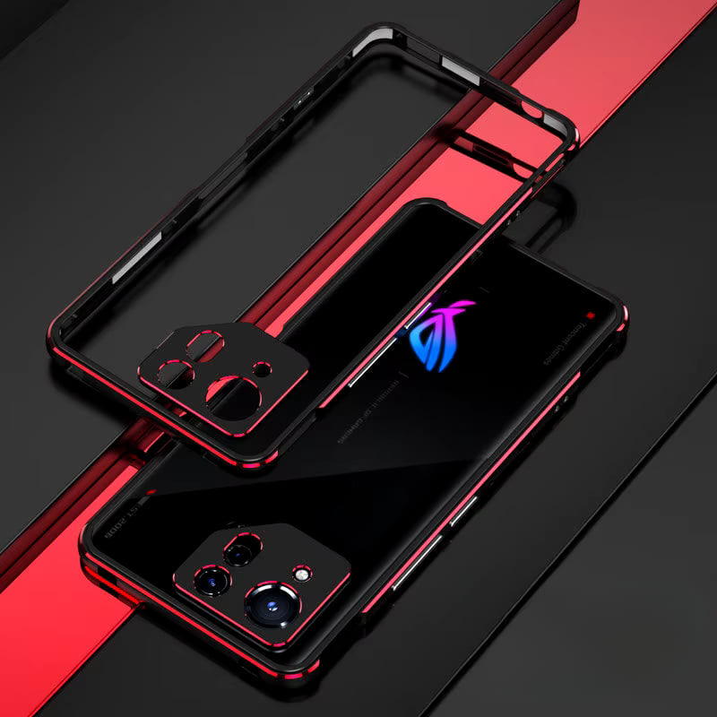 Aluminum Metal Bumper Frame Asus ROG Phone-Exoticase-For ROG Phone 8 Pro-Black Red-Exoticase