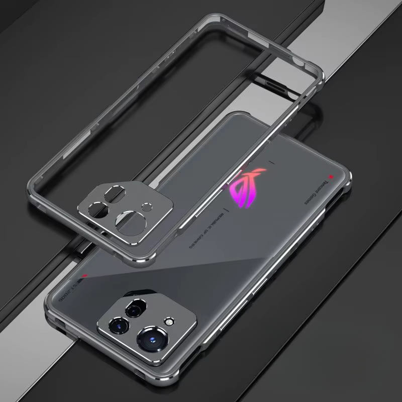 Aluminum Metal Bumper Frame Asus ROG Phone-Exoticase-For ROG Phone 8 Pro-Silver-Exoticase