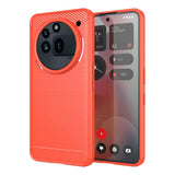 Carbon Brushed Nothing Phone Case-Exoticase-Red Orange-For Nothing Phone 3A Pro-Exoticase