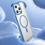 Color Accents Translucent Back Soft Apple iPhone Case-Exoticase-For iPhone 15 Pro Max-Deep Blue-