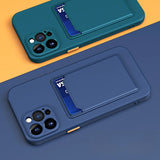 Contrasto Silicone Card Holder iPhone Case-Exoticase-Exoticase