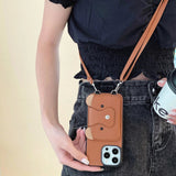 Cute Bear Leather Wallet iPhone Case-Exoticase-Exoticase