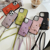 Cute Bear Leather Wallet iPhone Case-Exoticase-Exoticase