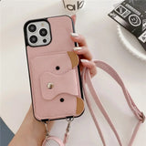 Cute Bear Leather Wallet iPhone Case-Exoticase-Pink-For iPhone 16 Pro Max-Exoticase