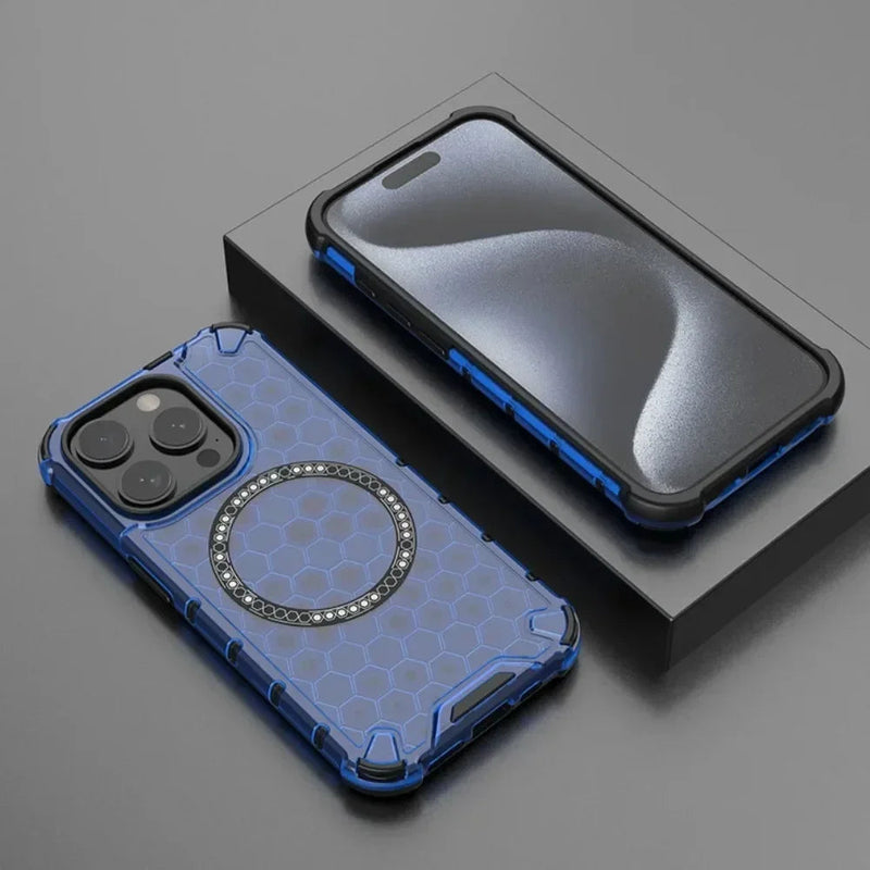 CyberShield Rugged Armor iPhone Case-Exoticase-For iPhone 16 Pro Max-Blue-Exoticase