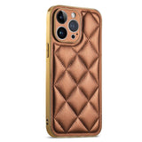 Diamond Pattern Plated Cushioned Apple iPhone Case-Exoticase-