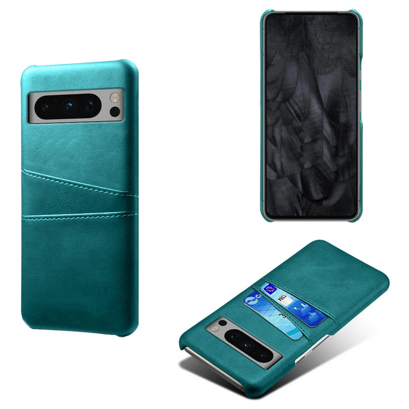 Dual Card Slots Google Pixel Wallet Case-Exoticase-For Pixel 8 Pro-Green-Exoticase