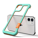 Dual Color Shockproof Bumper Frame for iPhone - Exoticase - For iPhone 15 Pro Max / Blue