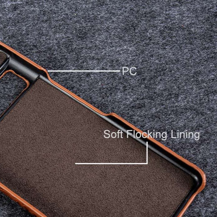 Dual Grain Genuine Leather Google Pixel Case-Exoticase-