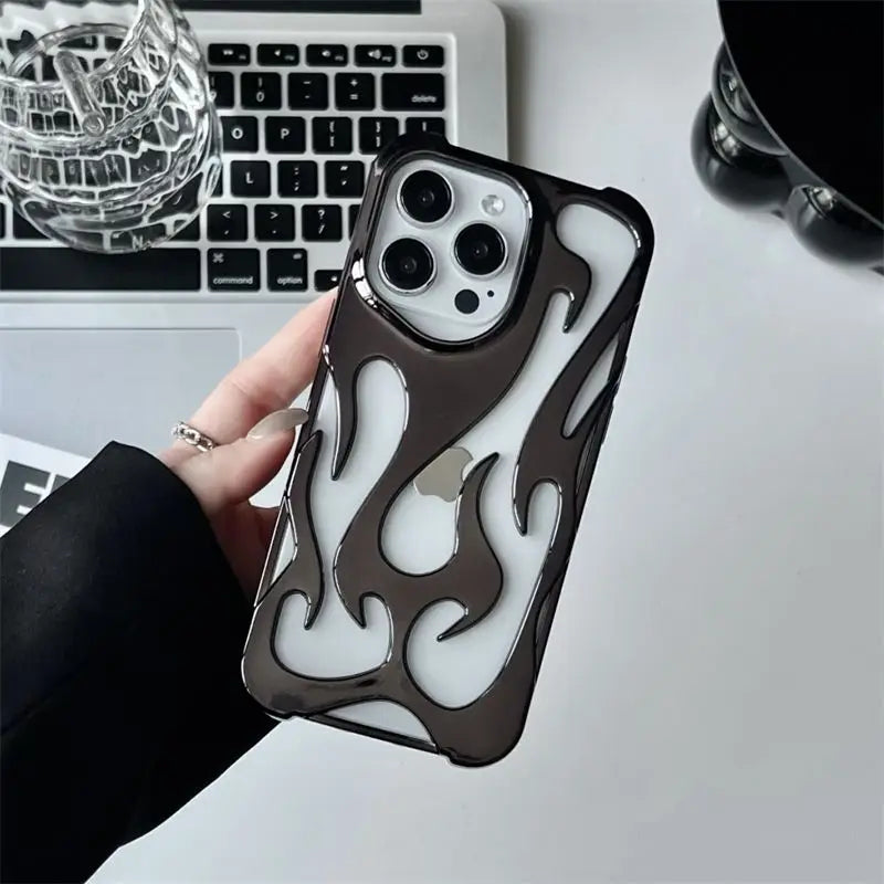 Flames Hollow iPhone Case-Exoticase-Exoticase