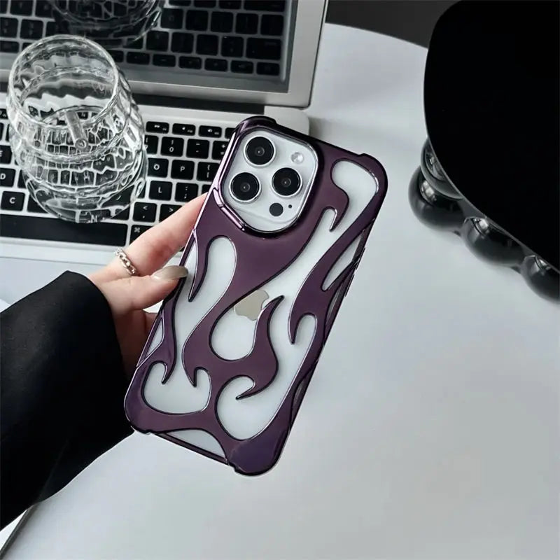 Flames Hollow iPhone Case-Exoticase-Exoticase