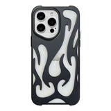 Flames Hollow iPhone Case-Exoticase-For iPhone 16 Pro Max-Matte Black-Exoticase