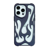 Flames Hollow iPhone Case-Exoticase-For iPhone 16 Pro Max-Plated Black-Exoticase