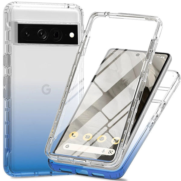 For Google Pixel 8 / 8 Pro Case Gradient Clear Shockproof Heavy Duty Hard  Cover