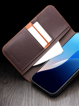 Genuine Leather Premium Flip Wallet iPhone Case-Exoticase-Exoticase