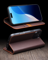 Genuine Leather Premium Flip Wallet iPhone Case-Exoticase-Exoticase