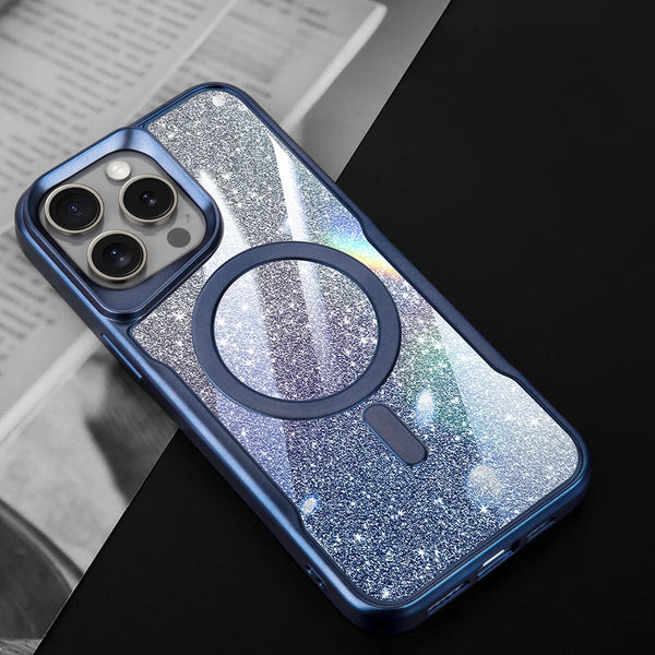 Glitter Bling Armor Lens MagSafe iPhone Case-Exoticase-Exoticase