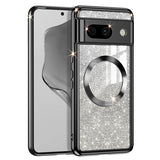 Glitter Sheet Transparent MagSafe Google Pixel Case-Exoticase-For Pixel 9 Pro XL-Black-Exoticase