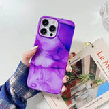 Gradient Marble Colorflow iPhone Case-Exoticase-For iPhone 14 Pro Max-Purple-