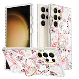 Gradient Marble With Ring Holder Case For Samsung Galaxy-Exoticase-