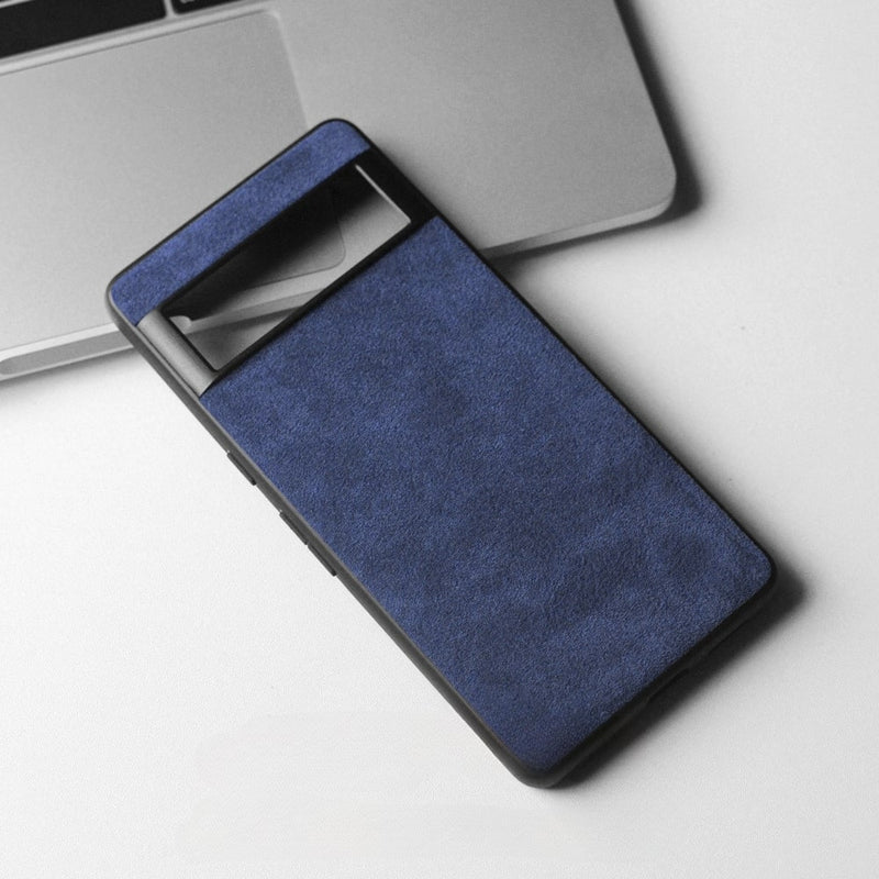 Italian Alcantara Google Pixel Case - Exoticase - for Pixel 8 Pro / Blue