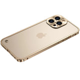 LuminumEdge Machined Metallic iPhone Case-Exoticase-For iPhone 16 Pro Max-Gold-Exoticase