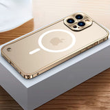 LuminumEdge Machined Metallic iPhone Case-Exoticase-For iPhone 16 Pro Max-Magnetic Gold-Exoticase