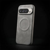 Matte Leather MagSafe Google Pixel Case-Exoticase-For Pixel 9 Pro XL-Gray-Exoticase