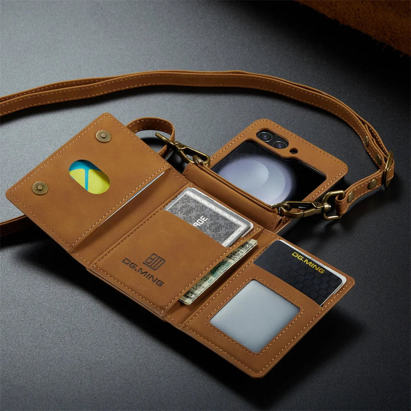 Mega Wallet Samsung Z Flip Case with Lanyard-Exoticase-Exoticase