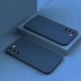 Micro Fiber Soft Silicone Samsung Galaxy Case-Exoticase-For Samsung S23-Dark Blue-