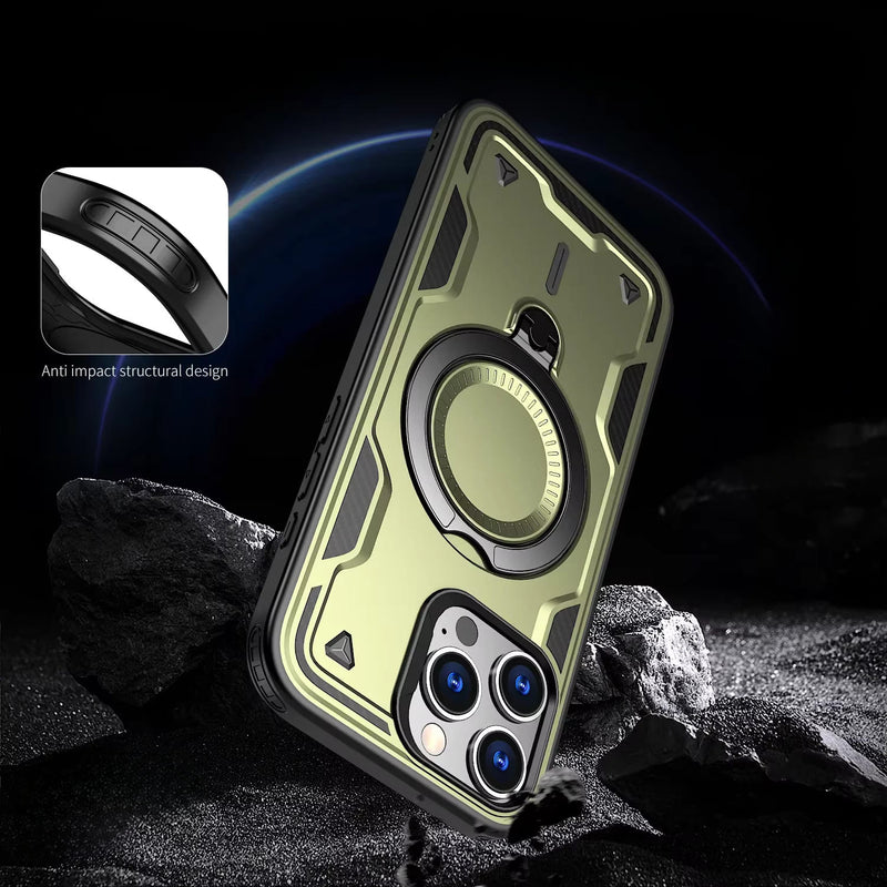 Military Armor Anti-shock iPhone Case With Ring-Exoticase-Exoticase