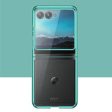 Motorola Razr+ Plated Sides Transparent Back Case-Exoticase-