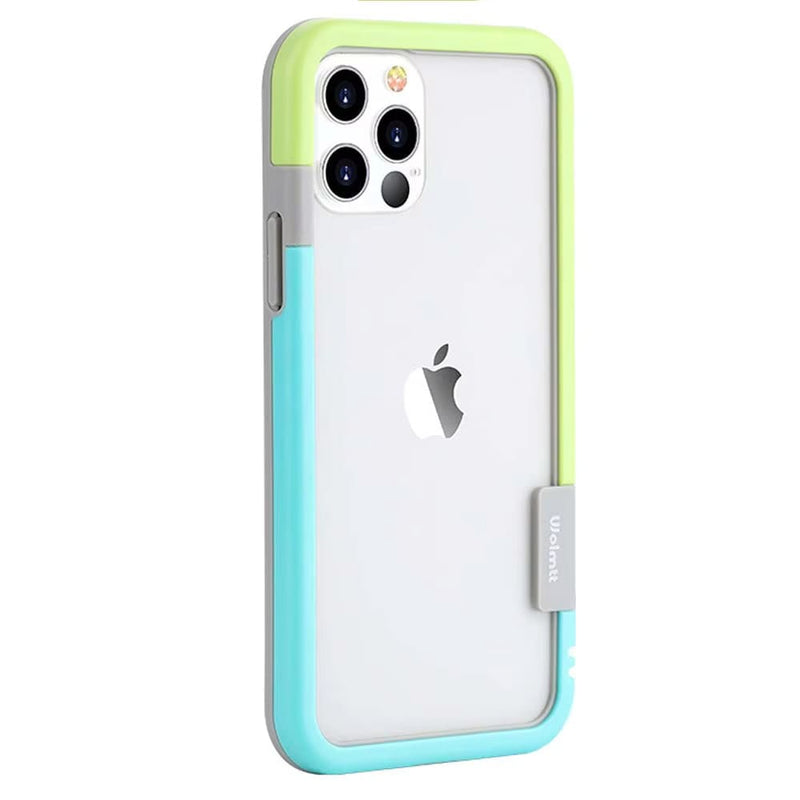 Multi Color Silicone iPhone Bumper Frame-Exoticase-For iPhone 16 Pro Max-Green Blue-Exoticase