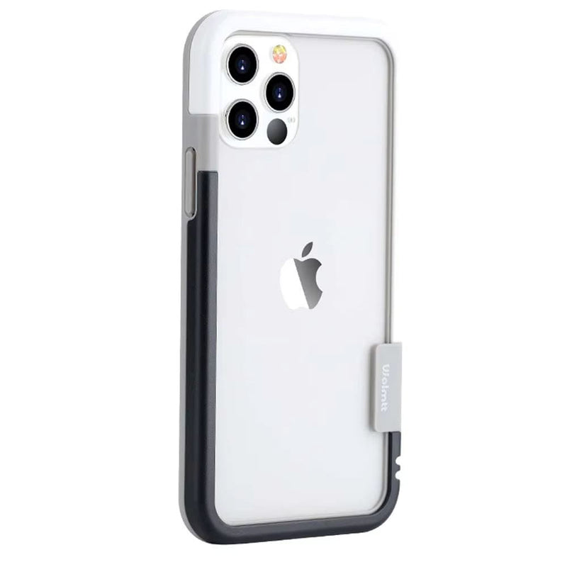 Multi Color Silicone iPhone Bumper Frame-Exoticase-For iPhone 16 Pro Max-White Black-Exoticase