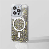 Neon Liquid Quicksand Glitter MagSafe iPhone Case-Exoticase-