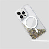 Neon Liquid Quicksand Glitter MagSafe iPhone Case-Exoticase-