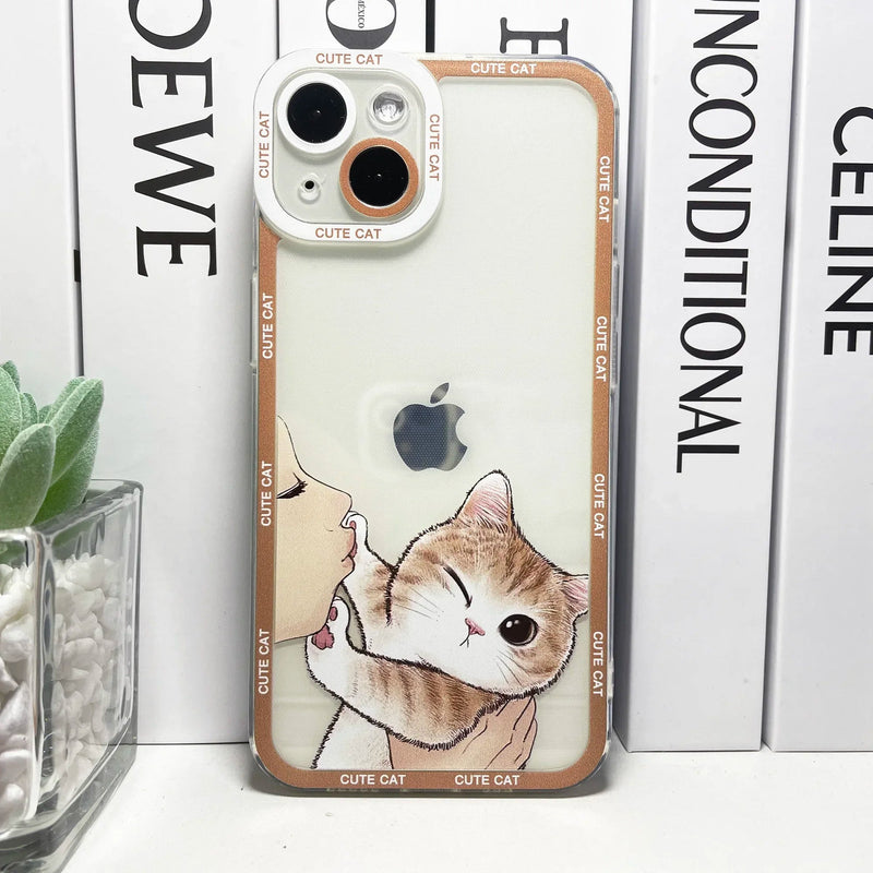 No Kissing Cute Cat iPhone Case-Exoticase-iPhone 16 Pro Max-1-Exoticase