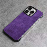 Original Alcantara Minimal Sides iPhone Case-Exoticase-for iPhone 16 Pro Max-Violet-Exoticase