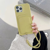 PU Leather iPhone Case With Card Holder-Exoticase-For iPhone 16 Pro Max-Green-Exoticase