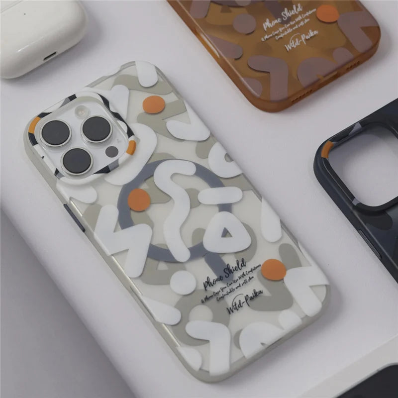 Phone Shield Graffiti Pattern MagSafe iPhone Case-Exoticase-Exoticase