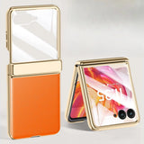 Plated PU Leather Motorola Razr Case-Exoticase-Orange-For Razr 2024-Exoticase