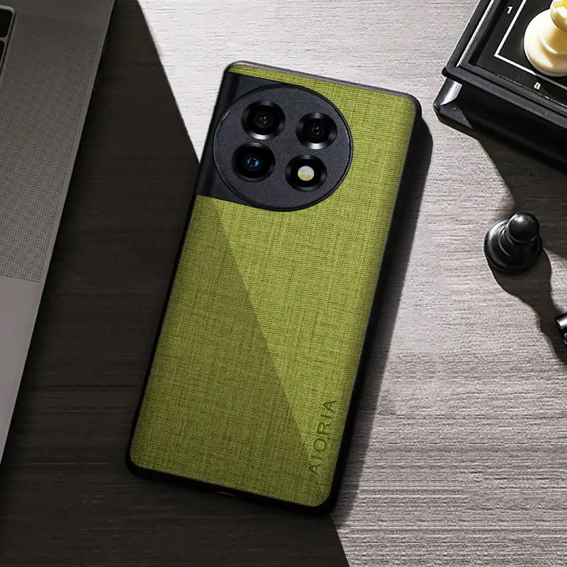 Premium Cloth Texture OnePlus Case-Exoticase-OnePlus 12-Green-Exoticase