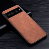 Premium Leatherlike Google Pixel Case-Exoticase-For Google Pixel 7 Pro-Brown-