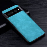 Premium Leatherlike Google Pixel Case-Exoticase-For Google Pixel 7 Pro-Light Blue-