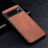 Premium Leatherlike Google Pixel Case-Exoticase-For Google Pixel 8 Pro-Brown-