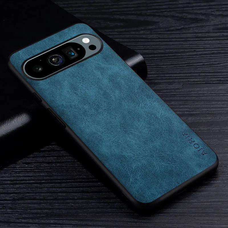 Premium Leatherlike Google Pixel Case-Exoticase-For Google Pixel 9 Pro XL-Dark Blue-Exoticase